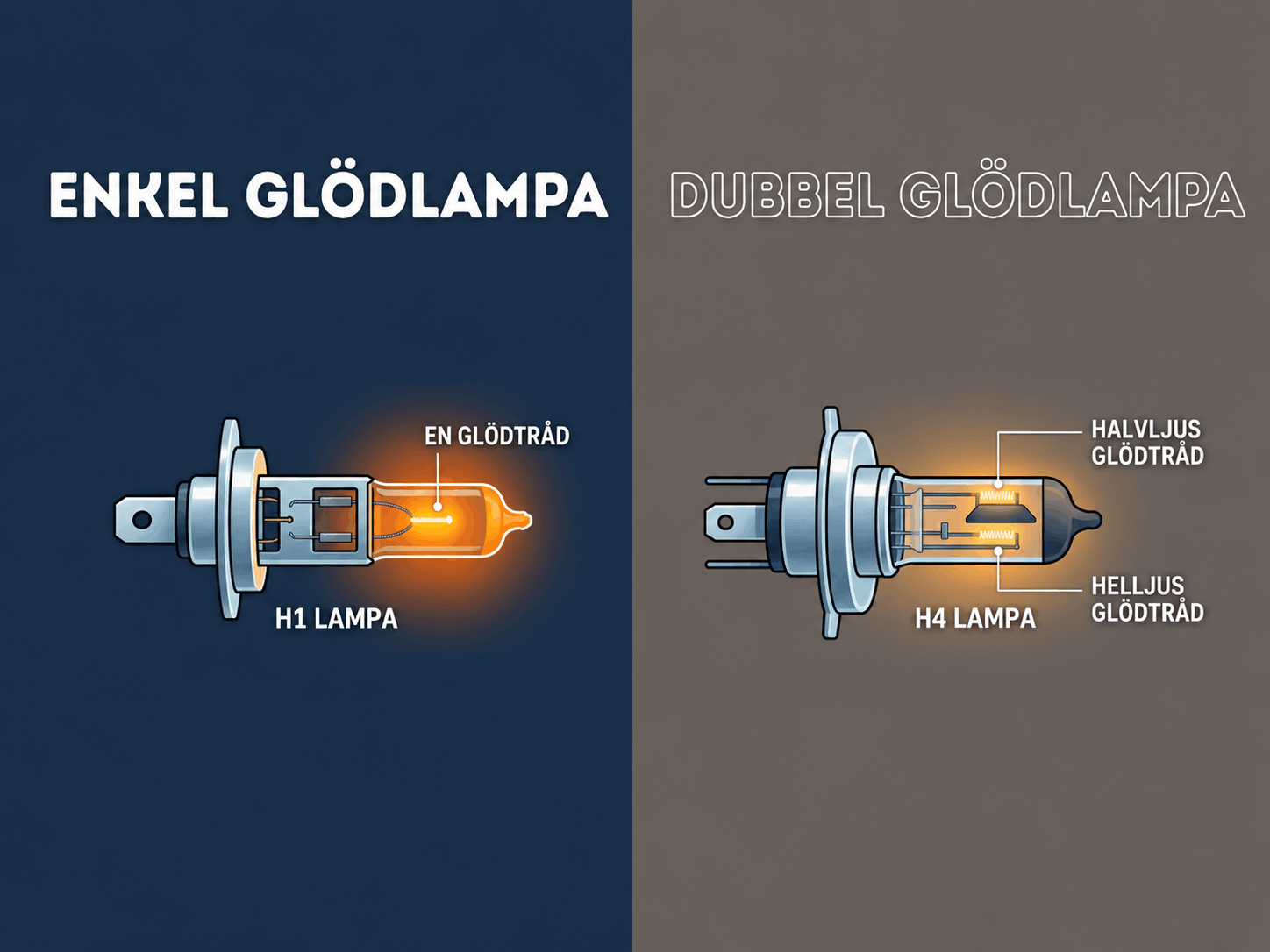 Halogen H1-lampor